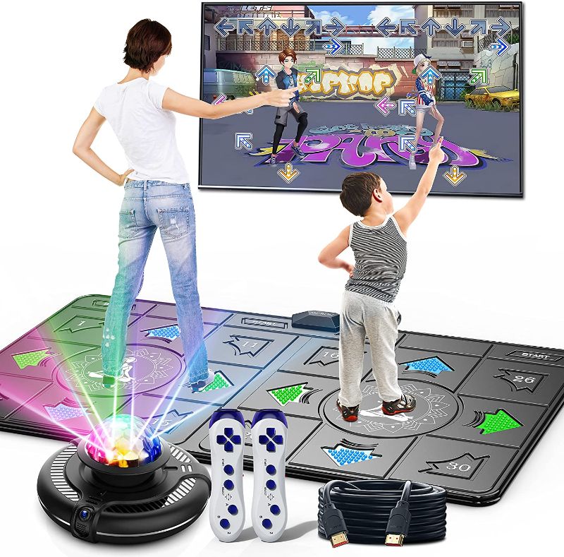 Photo 1 of HAPHOM Dance Mat for TV, Wireless Musical Electronic Dance Mats with HDMI Interface, Double User Dance Pad with HD Camera Host, Dancing Mat for Kids and...
