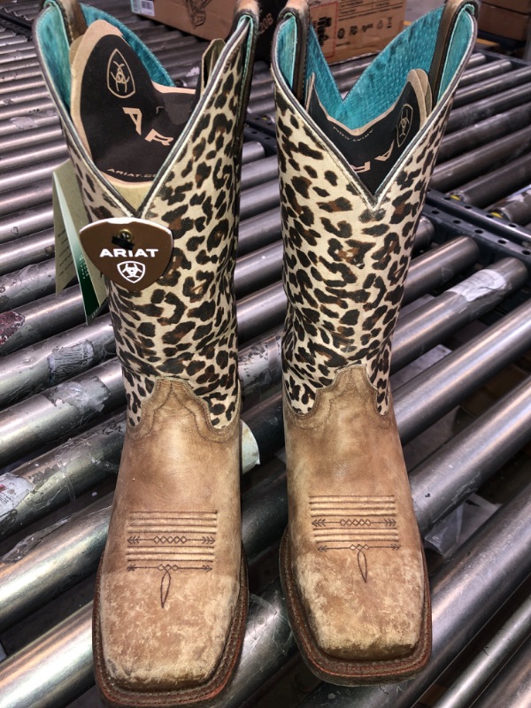 Photo 2 of ARIAT Women's Circuit Savanna Western Boot 11 Naturally Distressed Brown/Leopard Print  SIZE 11