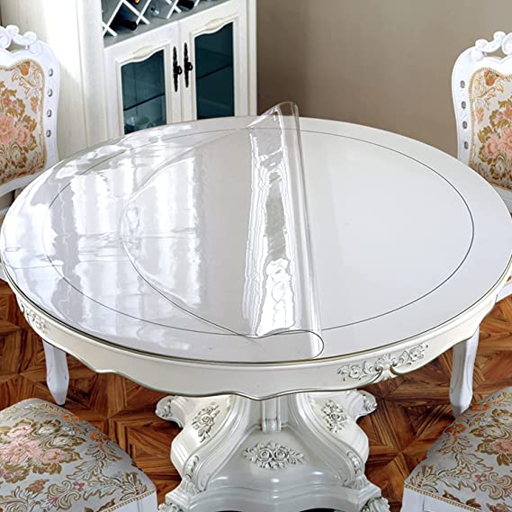 Photo 1 of 30 IN DIAMETER Clear Table Protector, Clear Round Table Cover Protector, Round Table Top Protector, Round Plastic Table Protector for Dining Room Table