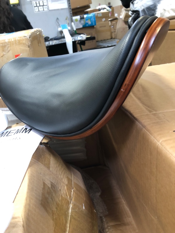 Photo 4 of YOOMEMM Kneeling Chair Ergonomic for Office with Back Support,Walnut Finish,Height and Angle Adjustable,Upright Sitting Posture,Thick Comfortable Cushions,Black,YDM-1458-2C - OPENED BOX 