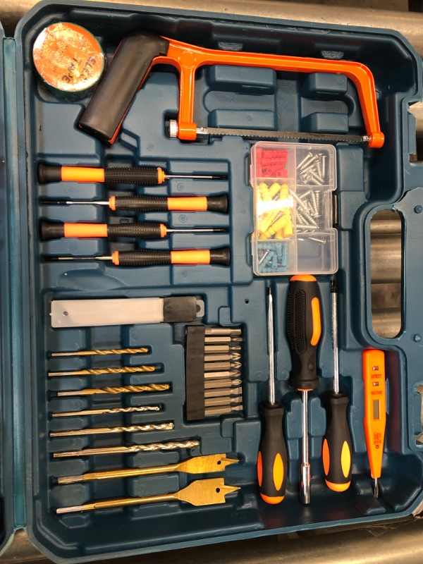 Photo 1 of AGMBOK Cordless Drill Power Set, 21V Cordless Drill Set - OUT OF BOX USED, AND THE HANDLE IS CRACKED 