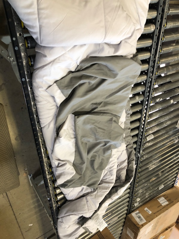 Photo 1 of #pcs gray reversible King comforter and 2 shams