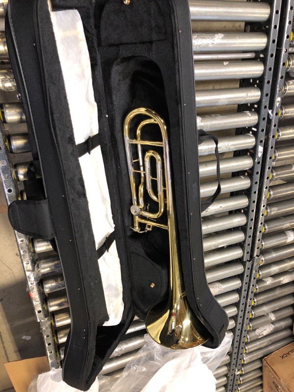 Photo 2 of Glory High Grade Bb/F Key Intermediate TENOR Trombone with Case and 61/2Mouthpiece, Gold Finish, Click to see more choice