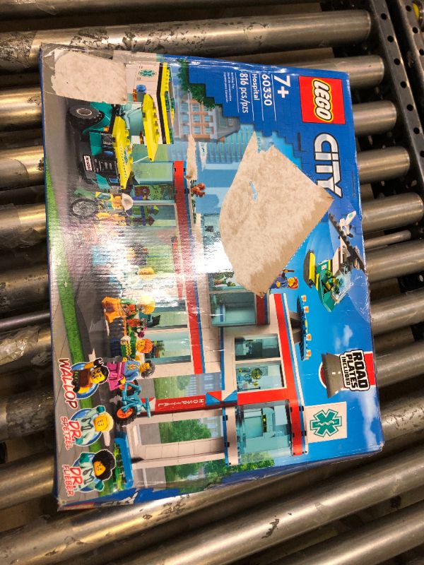 Photo 2 of LEGO My City Hospital 60330 Building Toy Set for Kids, Boys, and Girls Ages 7+ (816 Pieces) Frustration-Free Packaging OPENED BOX USED 