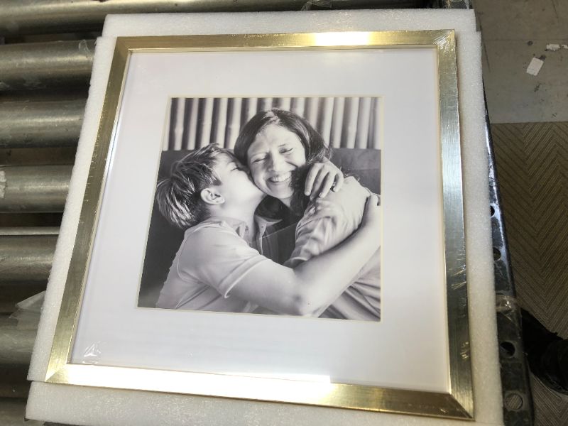Photo 1 of  PACK OF 1 - 12x12 Gold Gallery Wall Frame Set, Square Picture Frame Collage for Wall Decor - Made to Display Photo 12x12 WITH MAT 8X8