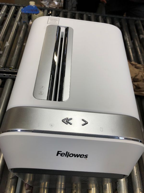 Photo 4 of Fellowes LX22M 20 Sheet P-4 Micro-Cut, Heavy Duty Paper Shredder for Office, 100% Jam Proof (White) - OUT OF BOX USED 
