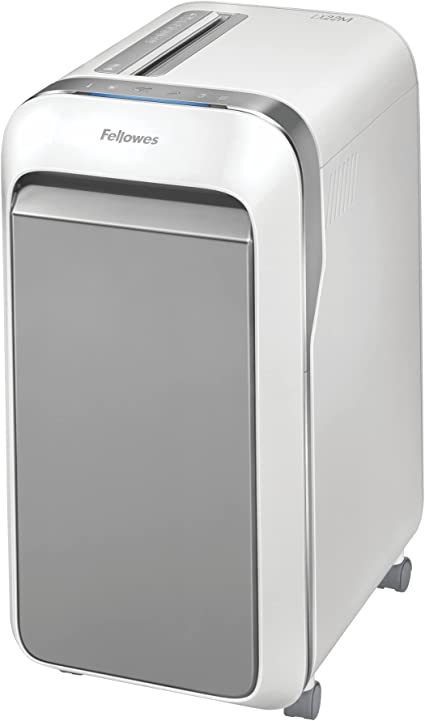 Photo 1 of Fellowes LX22M 20 Sheet P-4 Micro-Cut, Heavy Duty Paper Shredder for Office, 100% Jam Proof (White) - OUT OF BOX USED 
