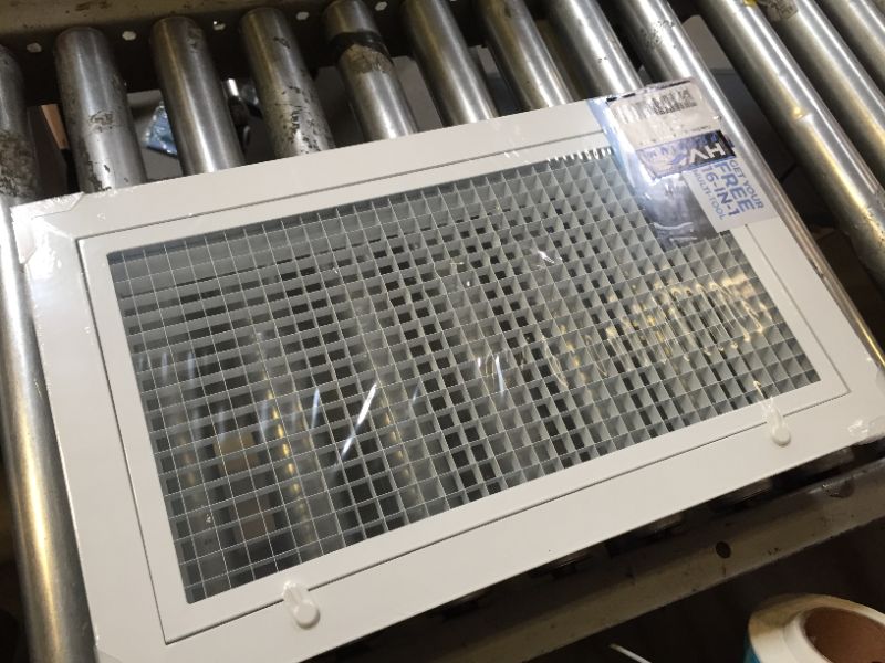 Photo 2 of 18" x 10" Cube Core Eggcrate Return Air Filter Grille for 1" Filter - Aluminum - White [Outer Dimensions: 20.5" x 12.5] 18 x 10 Return *Filter* Grille