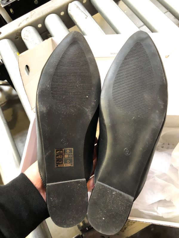 Photo 1 of DREAM PAIRS Women's Flat Mules Buckle Pointed Toe Backless Slip on Slides Loafer Shoes Size 8
