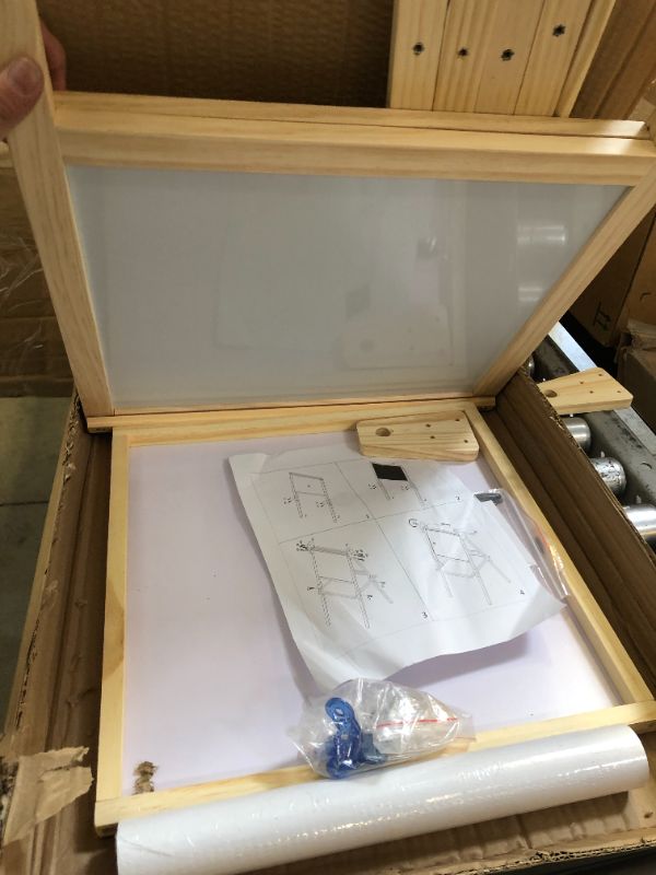 Photo 1 of Kraftic Deluxe Standing Art Easel for Kids - Toddler Drawing Chalkboard, Magnetic Whiteboard, Dry Erase Board, Paper Roll and Accessories