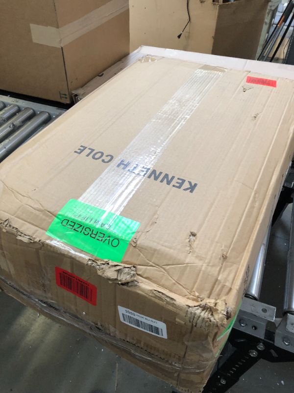 Photo 1 of Kenneth Cole Reaction Out Of Bounds Luggage Collection Lightweight Durable Hardside 4-Wheel Spinner Travel Suitcase Bags, Granite Blue, 28-Inch Checked Granite Blue 28-Inch Checked