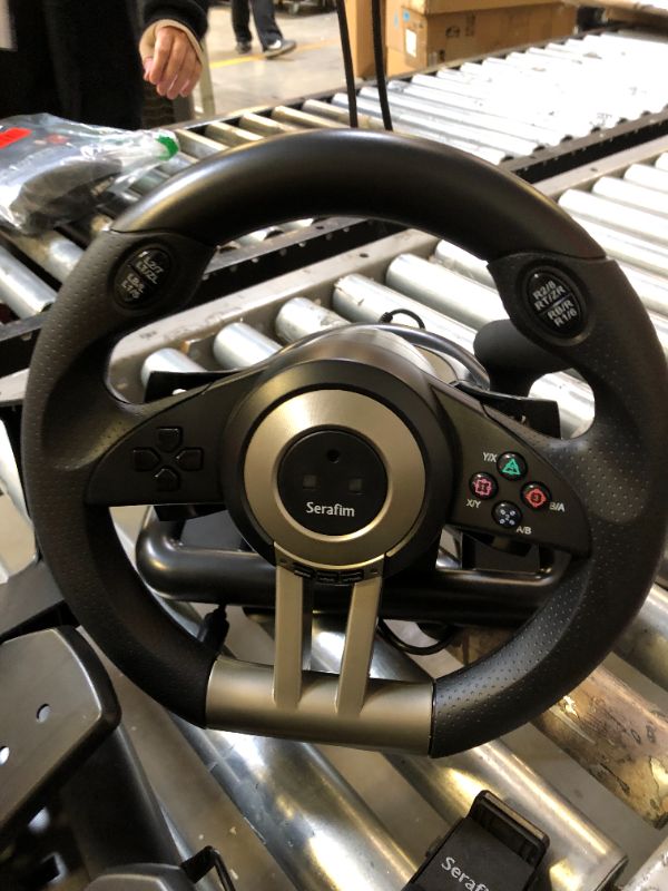 Photo 4 of Serafim R1+ Racing Gaming Steering Wheel with Sensitive Pedal and shifter Supports 9 Platforms: XBOX ONE / XBOX Series X&S / PlayStation / Switch / PC / iPhone / Mobile/ PS3 / PS4