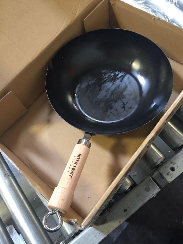 Photo 3 of ??????(Riverlight) River Light Iron Frying Pan, Kyoku, Japan, 11.8 inches (30 cm), Induction Compatible, Wok, Made in Japan 30cm Single Item fried pot