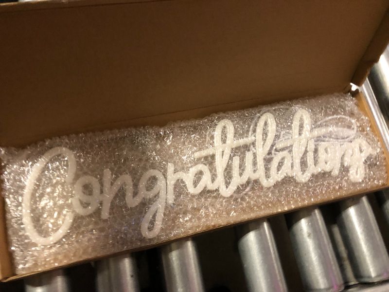 Photo 1 of Congratulations Neon LED Signs USB Powered Acrylic Light For Graduation Ceremony Job Promotion Award Ceremony Celebration Reunion Reunion Housewarming Living Room Bedroom Surprise Birthday(16.5"x6.3")