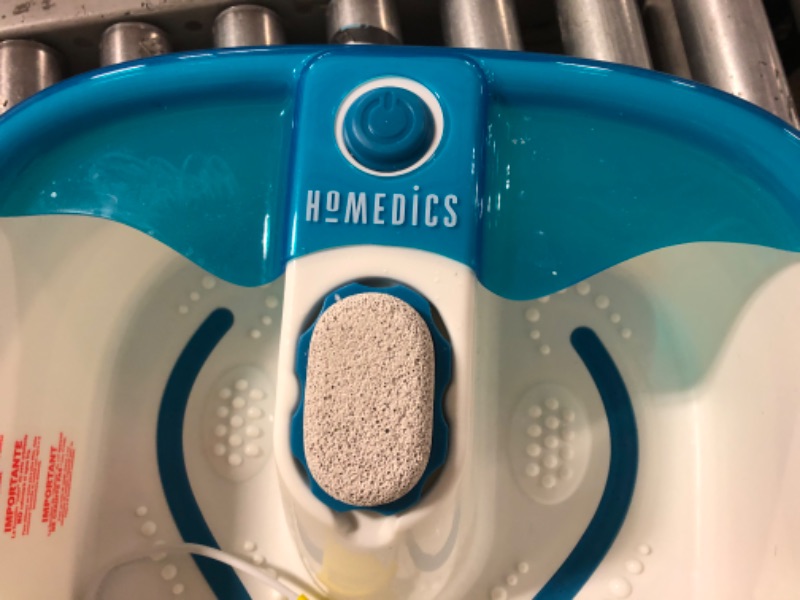 Photo 3 of HoMedics Bubble Mate Foot Spa, Toe Touch Controlled Foot Bath with Invigorating Bubbles and Splash Proof, Raised Massage nodes and Removable Pumice Stone