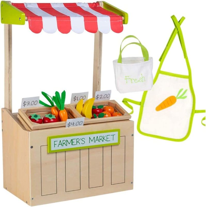 Photo 1 of Adora Amazing World Farmer’s Market Wooden Play Set – 31 Piece Accessory Set for 18 Dolls