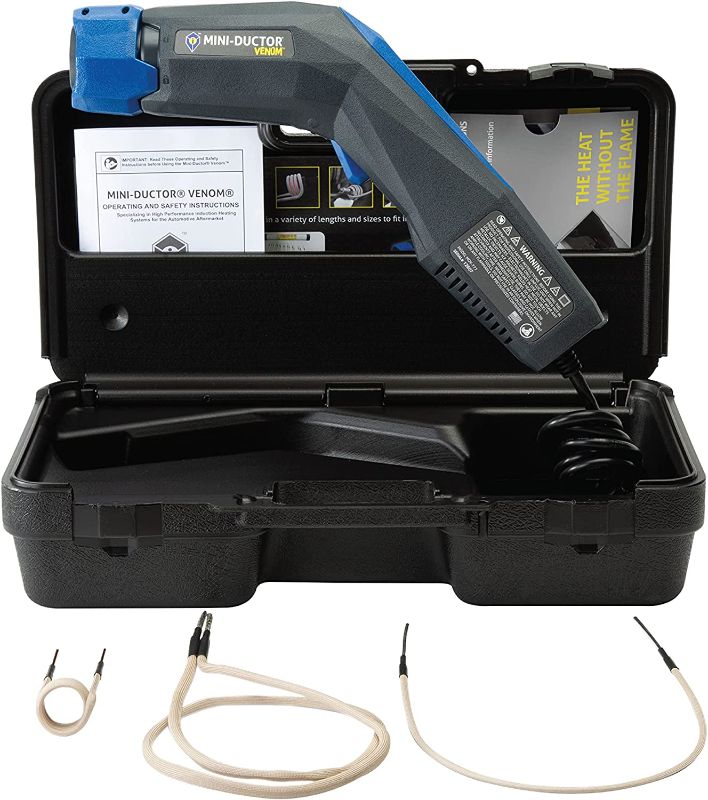 Photo 1 of Induction Innovations - Mini-Ductor Venom (MDV-777) - Handheld Induction Heater with 3 Basic Coils, Rugged Carrier Case & Operations Manual for Safe & Damage Free Removal of Seized Nuts, Bolts & More
