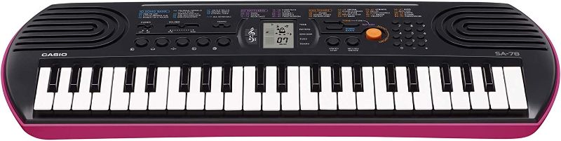 Photo 1 of Casio SA-78 44 Key Mini Personal Keyboard, Pink --- NO BATTERIES UNABLE TO TEST
