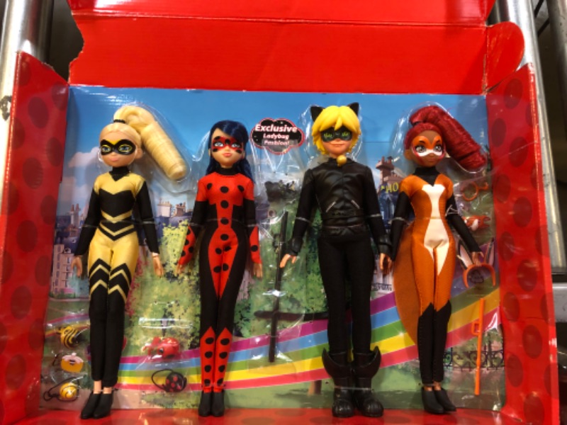 Photo 2 of Miraculous Ladybug Heroez 4-Pack Dolls w/Exclusive Ladybug Doll by Playmates Toys