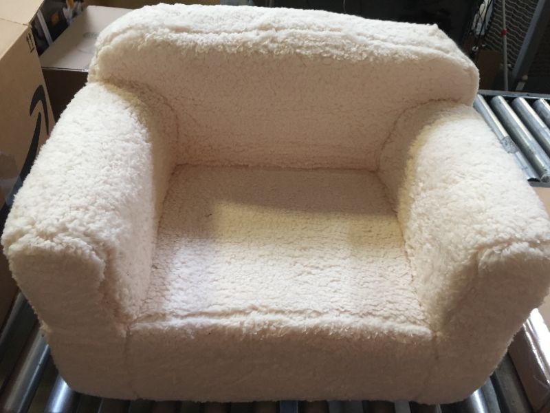 Photo 2 of Delta Children Cozee Sherpa Chair, Cream