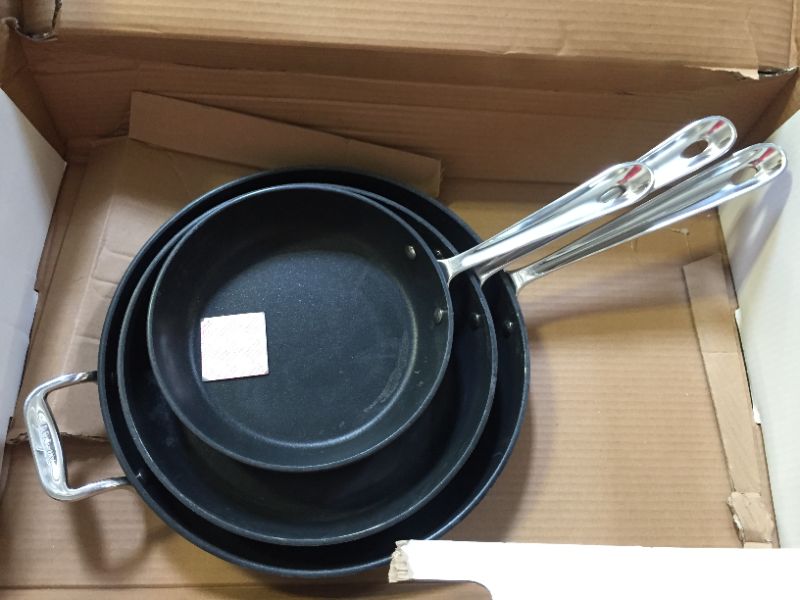 Photo 1 of all-clad 3 piece fry pan set