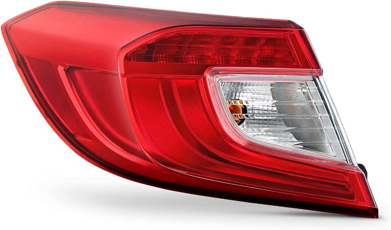Photo 1 of AKKON - Fits 2018-2022 Honda Accord Sedan LED DRL Running Chrome Red Clear Tail Light Brake Lamp Outer Driver LEFT Replacement