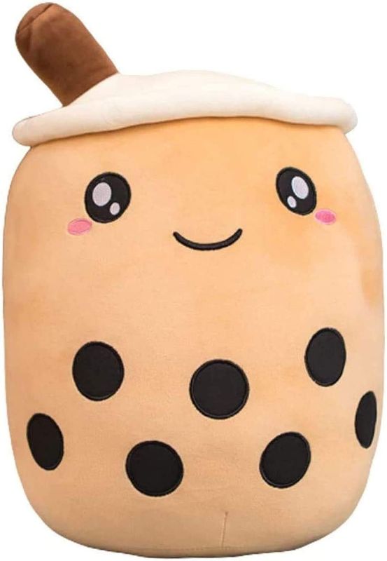 Photo 1 of FJZFING Cute Plush Boba Milk Tea Stuffed Teacup Pillow Soft Bubble Tea Cup Plushie Toy Kawaii Cartoon Gift for Kids Home Decor Original 19.7 Inch