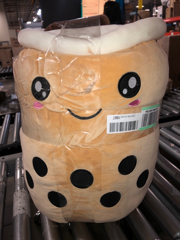 Photo 2 of FJZFING Cute Plush Boba Milk Tea Stuffed Teacup Pillow Soft Bubble Tea Cup Plushie Toy Kawaii Cartoon Gift for Kids Home Decor Original 19.7 Inch