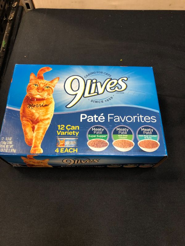 Photo 2 of 9Lives Variety Pack Favorites Wet Cat Food, 5.5 Ounce Cans
EXP 06/2023