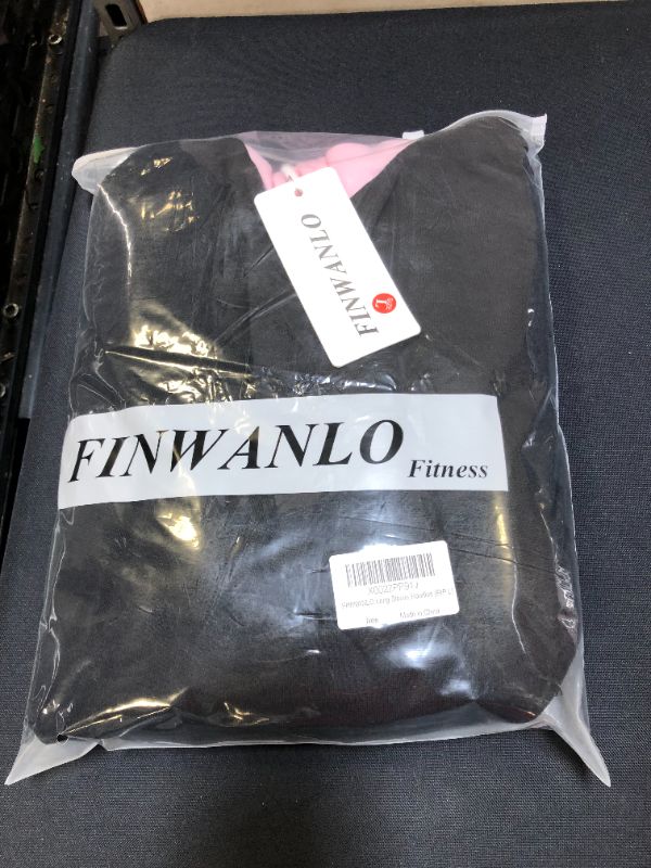 Photo 2 of FINWANLO HOODIES FOR WOMEN CASUAL LONG SLEEVE BLACK/PINK
LARGE