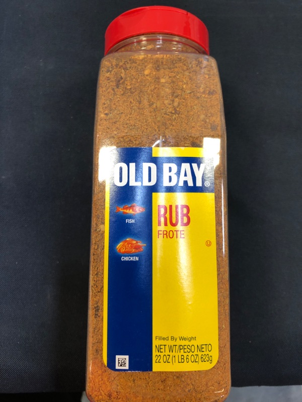 Photo 1 of OLD BAY Rub, 22 oz - One 22 Ounce Container of OLD BAY Seasoning Rub, Perfect for Sealing in Juices on Meat and Seafood for a Savory Flavor, BEST BY JUN 22, 2022