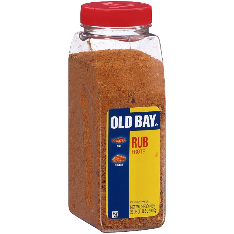 Photo 1 of OLD BAY Rub, 22 oz - One 22 Ounce Container of OLD BAY Seasoning Rub, Perfect for Sealing in Juices on Meat and Seafood for a Savory Flavor, BEST BY JUN 22, 2022