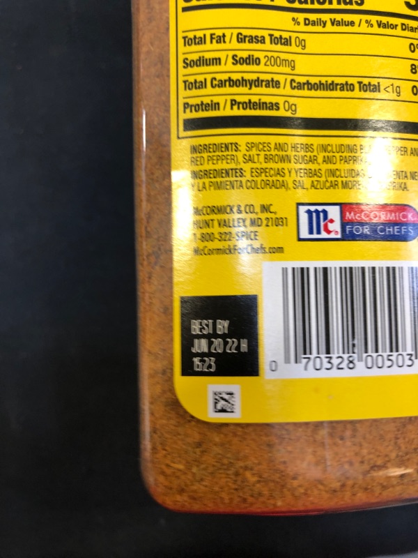Photo 1 of OLD BAY Rub, 22 oz - One 22 Ounce Container of OLD BAY Seasoning Rub, Perfect for Sealing in Juices on Meat and Seafood for a Savory Flavor, BEST BY JUN 22, 2022