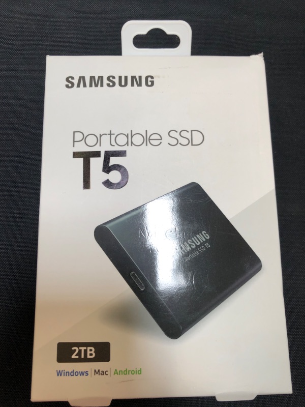 Photo 2 of SAMSUNG T5 Portable SSD 2TB - Up to 540MB/s - USB 3.1 External Solid State Drive, Black (MU-PA2T0B/AM)
