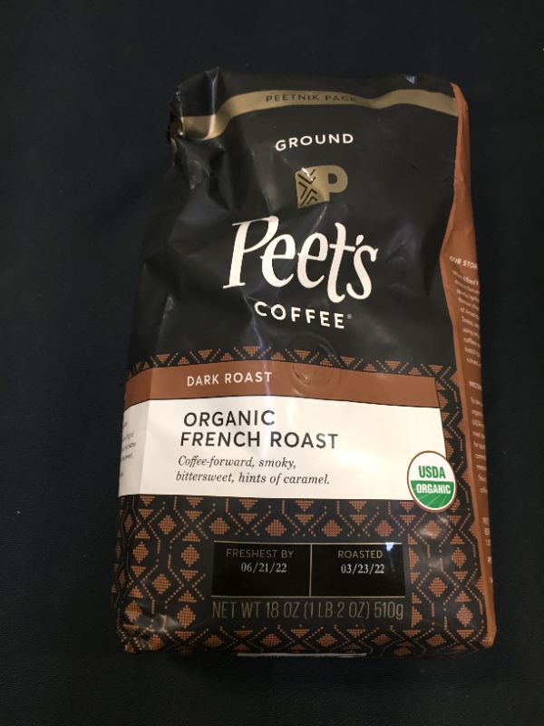 Photo 2 of  Peet's Organic French Dark Roast Ground Coffee - 18oz EXP- 06/21/22