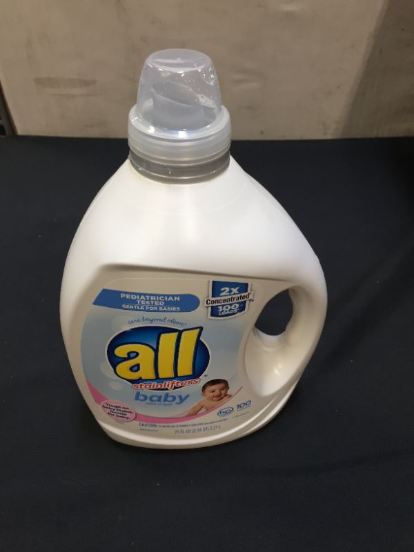 Photo 2 of All Liquid Laundry Detergent, Gentle for Baby, Unscented and Hypoallergenic