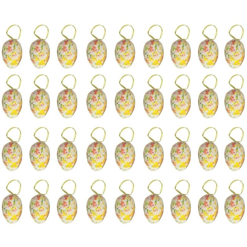 Photo 1 of 
36 Pack Foam Easter Bunny Eggs Hanging Ornaments with Egg Holder Easter Decoration for Tree Kids