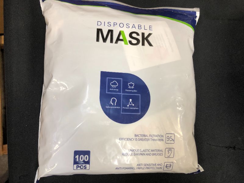 Photo 2 of 100pcs Disposable Face Mask Black  
