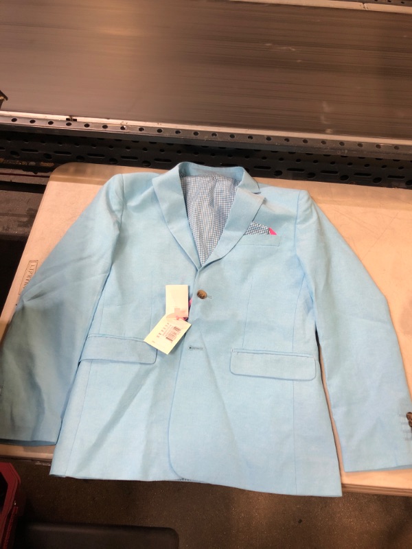 Photo 2 of Issac Mizrahi Boys' Slim Fit Blazer 14 Teal