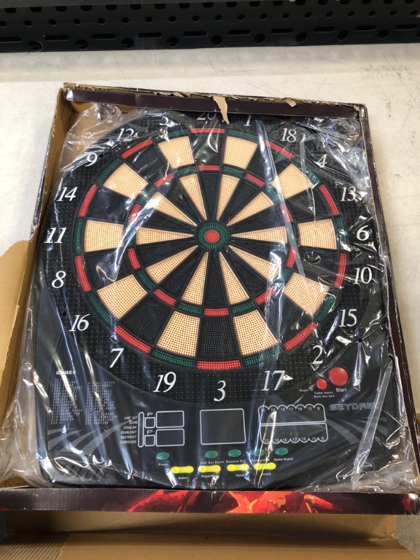 Photo 2 of Electronic Dart Board, Soft Tip Dartboard Set with 6 Darts 50 Soft Tips, LCD Display, Power Adapter, Throw Line