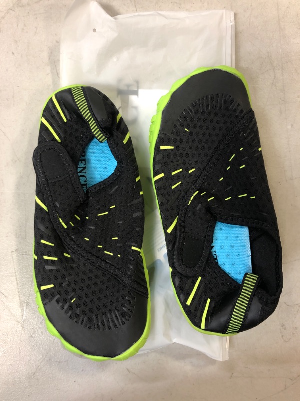 Photo 2 of CIOR Kids Boys & Girls Water Shoes Sports Aqua Athletic Sneakers Lightweight Sport Fast Dry Shoes(Little Kid/Big Kid) 2 Big Kid 11.blk.green