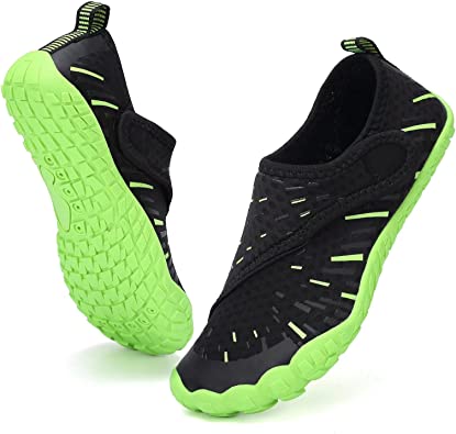 Photo 1 of CIOR Kids Boys & Girls Water Shoes Sports Aqua Athletic Sneakers Lightweight Sport Fast Dry Shoes(Little Kid/Big Kid) 2 Big Kid 11.blk.green