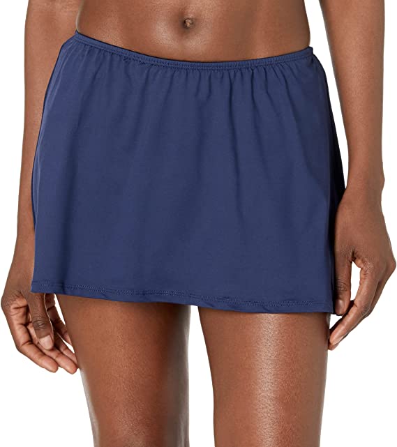 Photo 1 of 24th & Ocean Women's Standard Skirted Hipster Bikini Swimsuit Bottom, Midnight//Solid, XL