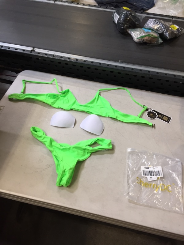 Photo 1 of NEON GREEN 2PC BATHING SUIT - M 