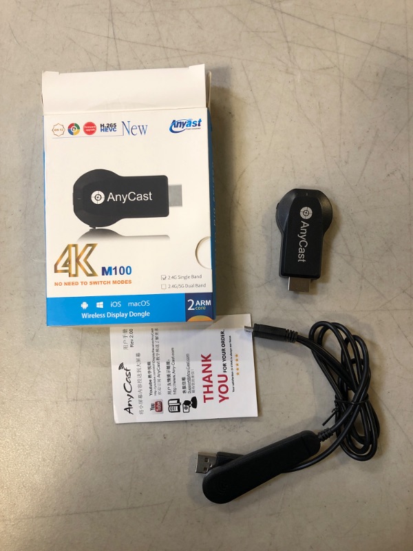 Photo 1 of 4K/1080P Anycast M100 Wireless Display Adapter
