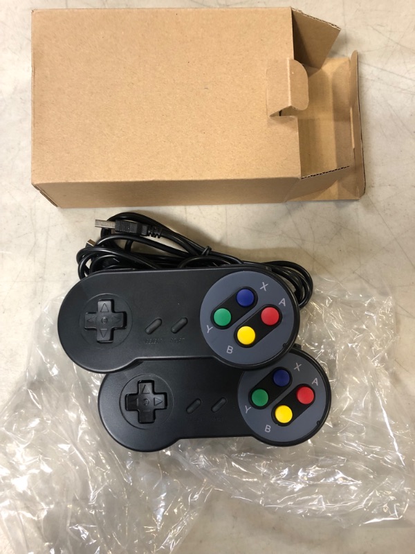 Photo 2 of COLOR BLACK -  mafiti Game Controller SNES Retro USB Controller Joystick for Windows PC MAC Linux Raspberry Pi 2 Pack 