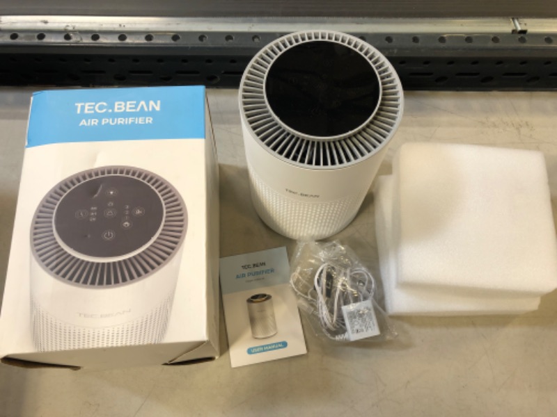 Photo 2 of TEC.BEAN Air Purifier for Bedroom with Adjustable Night Light, H13 True HEPA Air Filter for Office Desk, Odor Eliminators for Home, Sleep Mode 20dB Air Cleaner for Dust, Pet Dander, Allergies, Pollen