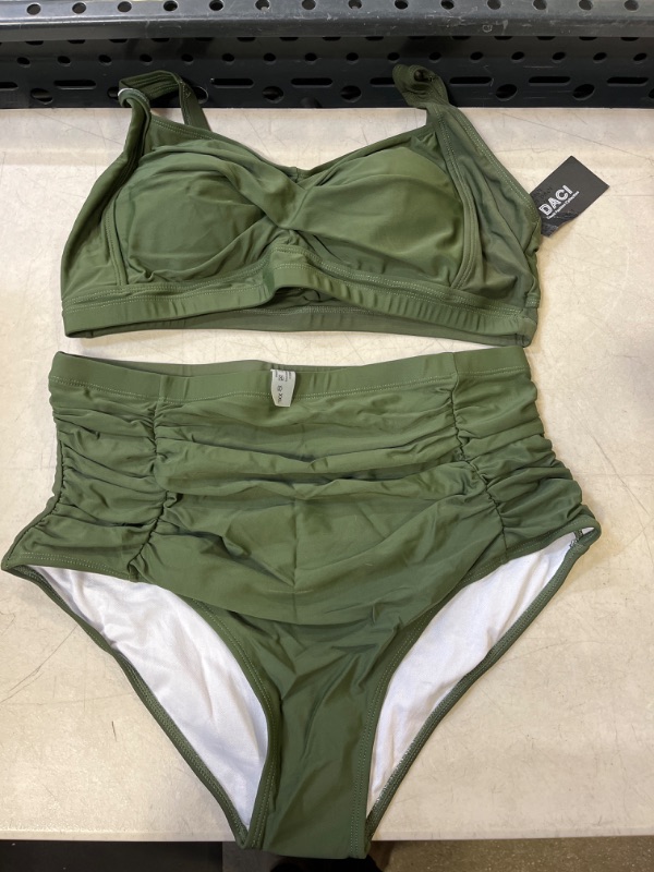 Photo 1 of DACI - 2PC BIKINI SET - OLIVE GREEN - 2XL