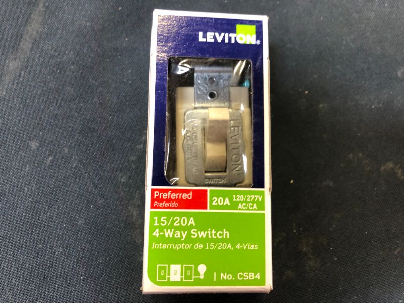 Photo 2 of 15/20 Amp 4-Way Toggle Switch, Ivory 12 pack 
