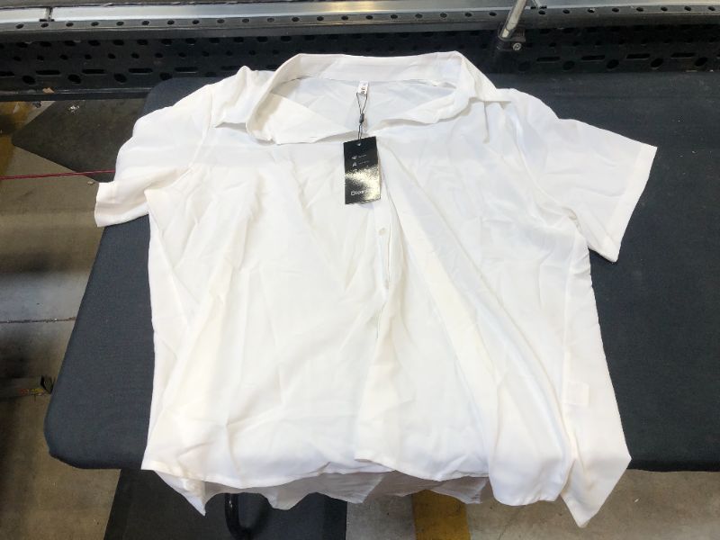 Photo 2 of Diosun button up shirt white size 2XL